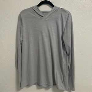 Nike Gray Lightweight Long Sleeve Hooded Shirt
